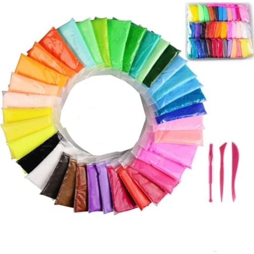 12/24/36 Colors Super Light Kids Air Dry Plasticine Modeling Clay Handmade Educational Toys For Children Gifts