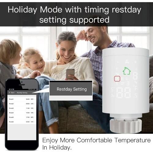 Tuya ZIGBEE3.0 Intelligent Radiator Actuator Programmable Thermostatic Radiator Valve Temperature Controller Easy to Operate