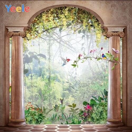 Pavilion Pillar Park Spring Forest Photography Backdrops Vinyl Photographic Background For Photo Studio Photophone Photozone