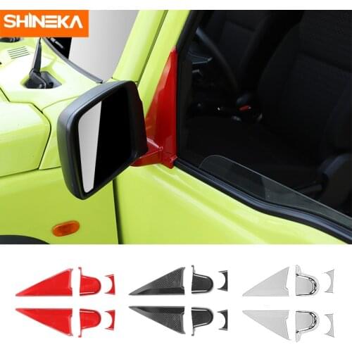 SHINEKA Exterior Stickers For Suzuki Jimny Car Reversing Mirror Base Decoration Cover Sticker Accessories For Suzuki Jimny 2019