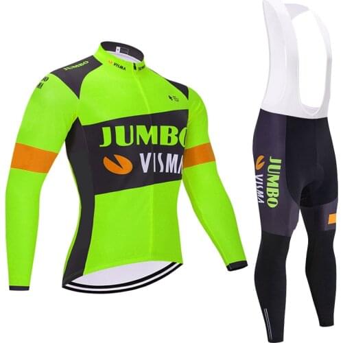 2020 Green JUMBO CYCLING Jacket bike pants Wear Ropa Ciclismo MENS Winter thermal fleece BICYCLING jersey Maillot Clothing