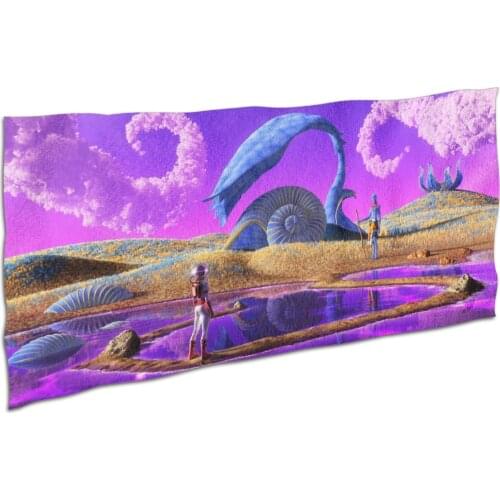 1 printing quick drying magic towel, 80*160cm beach towel, camping accessories, micro bubble swimming sports towel