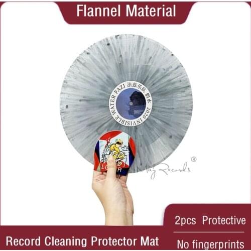Distinctive 2PCS Vinyl Record Cleaning Protector Mat Disc Holder Protective Sleeve Cleaning Turntable