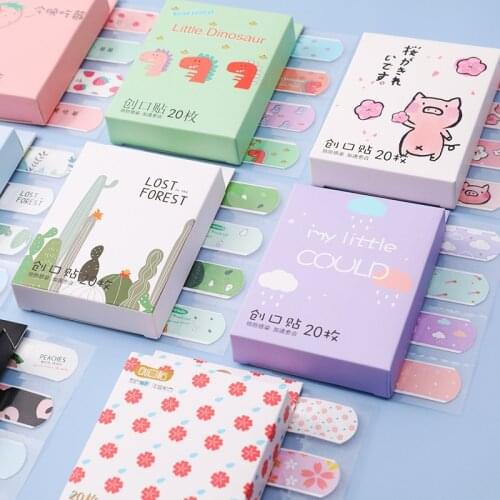 20pcs/box Cartoon Kids Bandages Adhesive Bandages Woundplaster First Aid Hemostasis Band Aid Sterile Stickers for Children