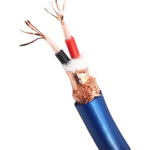 Audiophile Sp8001 Signal Cable Square Core Single Crystal Copper Audio Cable Full Copper Foil Wrapped Bulk Cable