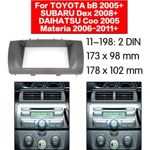 Stereo Panel Plate Car Radio Fascia Surround For TOYOTA bB 2005-2016 SUBARU Dex 2008-2013 DAIHATS 2006+ Refitting Frame Dash Kit