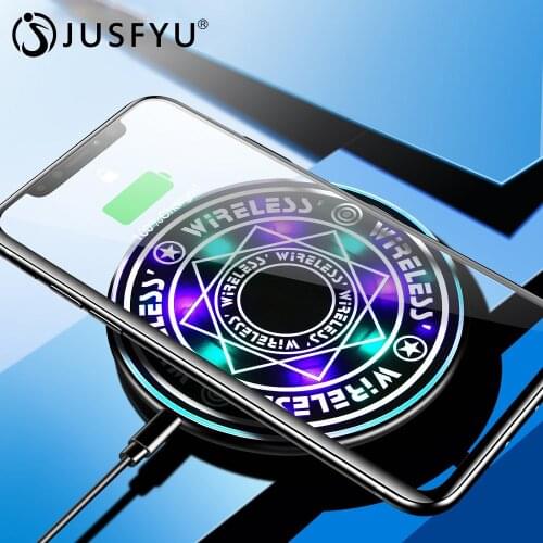 10W Qi Wireless Charger For iPhone 11 Pro X/XS Max XR 8 Plus Wireless Charging Pad For Samsung Galaxy S8 S7 S6 Note 6 7 8 xiaomi