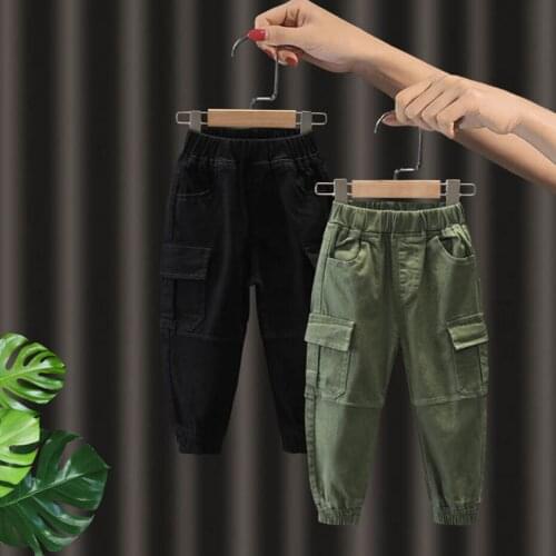 Girl Cargo Pants Pockets Pants For Girl Spring Autumn Trousers For Children Casual Style Kid Clothes