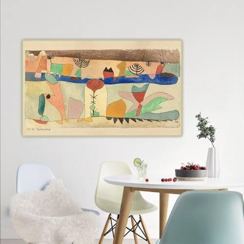 Citon Paul Klee《Parkland.1920》Canvas Art Oil Painting Artwork Print Poster Picture Wall Decor Home Living Room Decoration