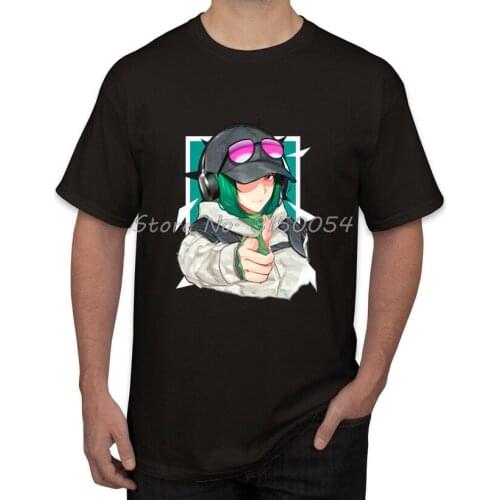 Ela R6S Rainbow Six Siege Men T-Shirt Summer O-neck Cotton Tshirt Anime T Shirt Hip Hop Tees Harajuku
