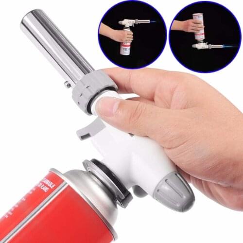 Gas Torch Flame Gun Can Be Inverted Blowtorch Cooking Soldering Butane AutoIgnition GasBurner Lighter Heating Welding Gas Burner