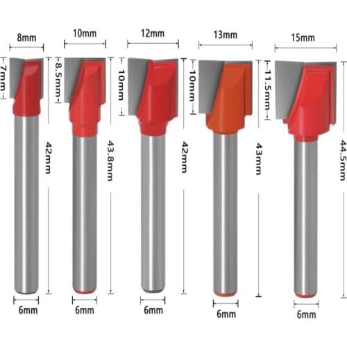 Computer engraving machine tool woodworking milling cutter 6 mm bottom cutting cutter milling bottom chamfering table bottom mil