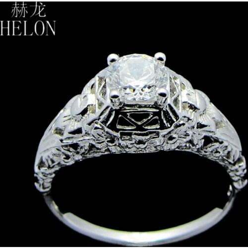 HELON VVS/DEF 0.5ct Moissanite Ring 925 Sterling Silver Test Positive Moissanite Diamond Ring Women Wedding Fine Jewelry Gift