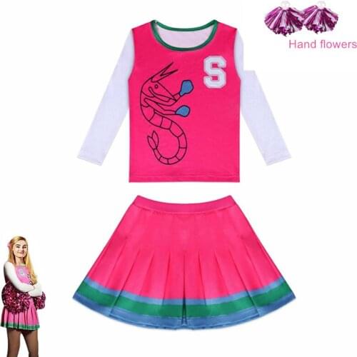 2020 Hot sale Halloween Cheerleader Costume Cosplay girls Addison Outfits Fancy clothing set for Zombies cheer camp 2pcs costume