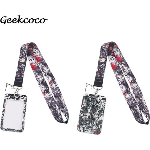 J2020 Anime Card Holder ID Holder Man Woman Bus Card Holder Staff Card With Lanyard