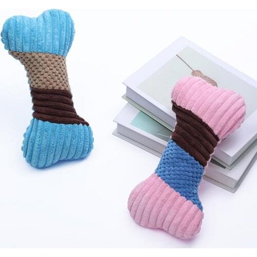 Bone Shape Wear-resistant Teether Dog Pillow Pet Puppy Interaction Toy Supplies