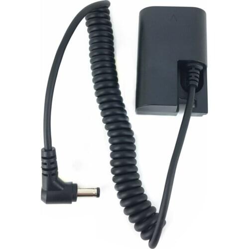 Dummy Battery Coupler Adapter replace DR-E6 LP-E6 + DC Male Coiled Spring Cable for Canon EOS 5DS R Mark II III 60D 70D DSLR