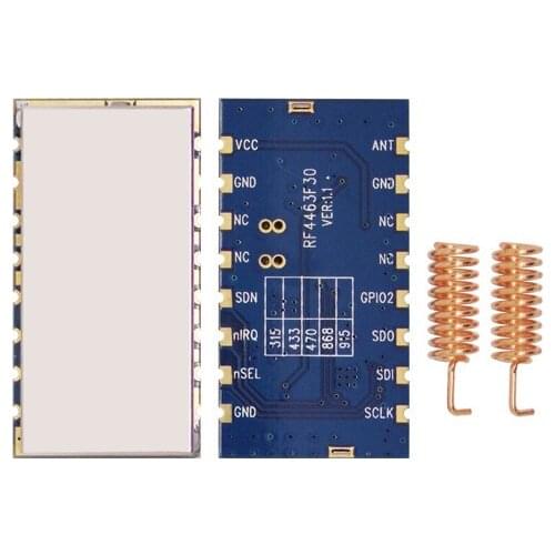 2pcs/lot RF4463F30 1W 30dBm RF Transmitter Module high sensitivity (-122 dBm) Si4463 FSK 868MHz Wireless Transceiver Module
