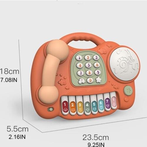 Y3NF Musical Toys Pretend Phone Call Piano Keyboard Music Drum Set Preschool Learning Educational Toys for Baby Toddler