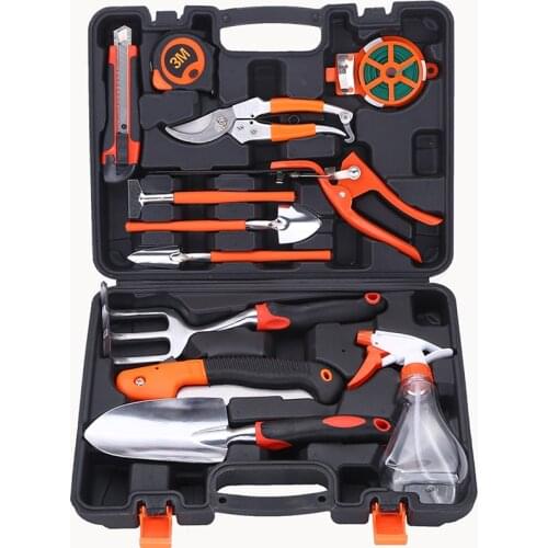 12 Pieces Garden Hand Tool Set Combination Aluminum Alloy Trowel Bonsai Shovel Cultivator Weeder Tools Lawn Farmland Transplant