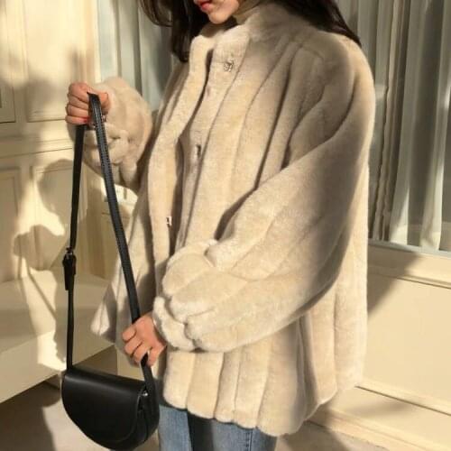 New Womens Coat 2020 Korean Furry Woman Faux Coats Winter Autumn Fur Jacket Women Chaquetas Mujer KJ4706