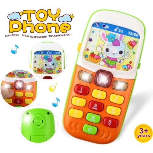 Electronic Toy Phone For Kids Baby Mobile Phone Educational Learning Toys Music Sound Machine Toy For Children (Color Randomly)