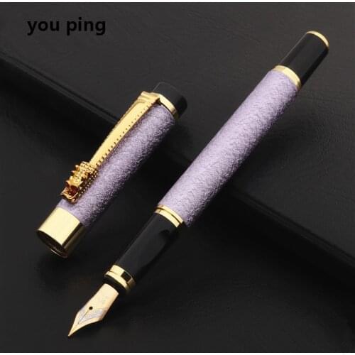 High Quality 6006 Purple Dragon Business Office Fountain Pen Student School Stationery Supplies Ink Pens caligraphy pens