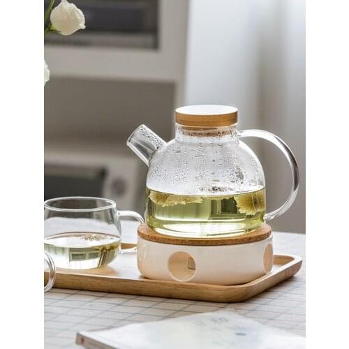 High Borosilicate High Temperature Glass Filter Kettle Teapot Glass Pot Flower Teapot Tea Set