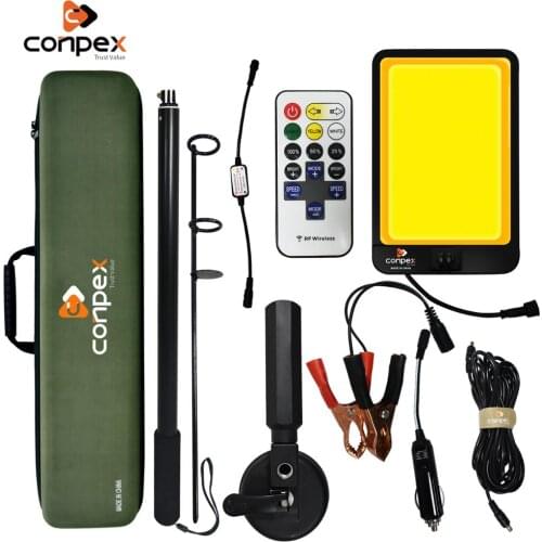 Outdoors Portable Led Camping Lamp Rechargeable LED Work Spotlights Cob Telescopic Pillar Lights For Fishing Road Travel BBQ