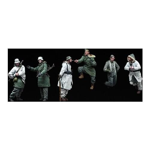 Unassambled 1/35 ancient crew include 6 man (NO CAR ) Resin figure miniature model kits Unpainted