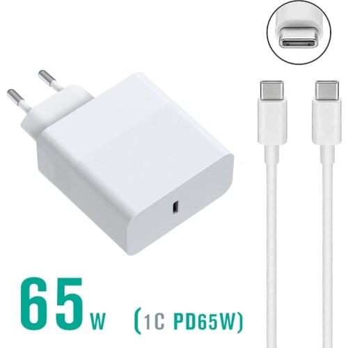 65W USB Type C Fast Charger Universal Laptop Power Supply Adapter USB 3.0 Charger for iPhone Xiaomi Huawei Samsung Mobile Phone