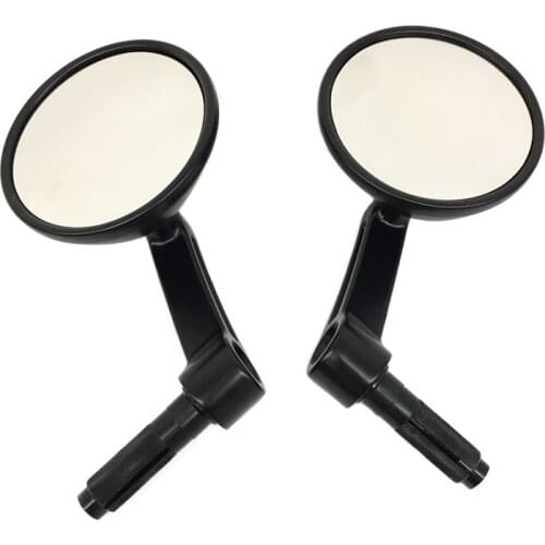 Universal Motorcycle 7/8" 22mm Handle Bar End Rearview Side Mirrors Dual Sport bike For Honda Yamaha Suzuki Kawasaki Old School