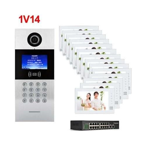 XinSiLu New arrival HD digital video intercom doorbell TCP/IP residential intelligent electronic access control system 1V14