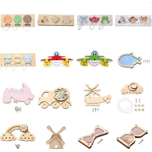 1pc Baby Sensory Activity Board Accessories Fine Motor Skill Latch Lock Cognition Toy Games Children Busy Board DIY Toys