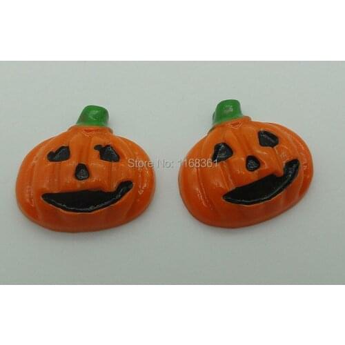 1pcs/lot resin flat back Halloween amiable pumpkin 25mm Cabochons Scrapbooking Hair Bow Center DIY Christmas decration C104-9