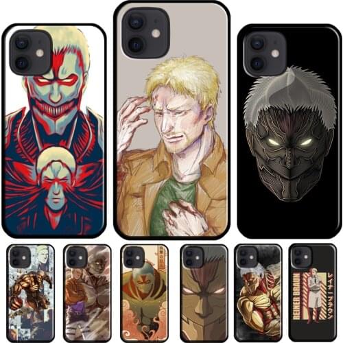 Reiner Braun Attack on Titan Soft TPU Cover For iPhone XR X XS 11 12 Pro Max 12 Mini SE 2020 6S 7 8 Plus Phone Case