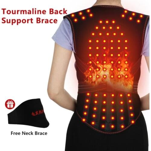 Self heating Shoulder Pads Vest Support Waist Belt Shoulder Pads Warm Shirt Magnetic Therapy Dot Matrix Heating Vest Back