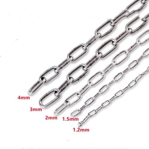 1 Meter 5 Meter Chains Stainless Steel Chain Traction Tag Chandelier Clothes Drying Iron Chain Pet Dog Choker Collar E11993
