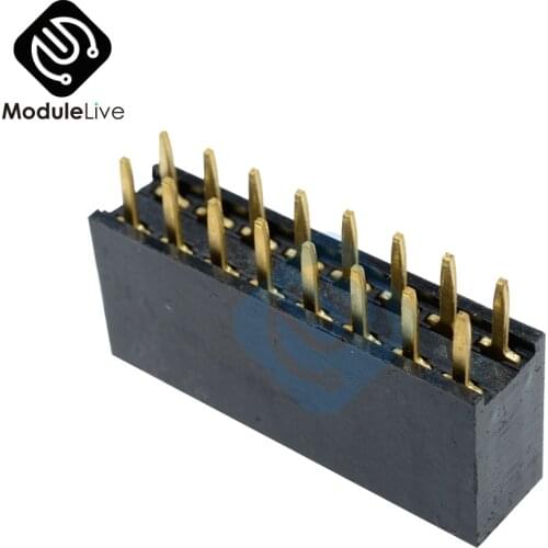 10PCS 2X8 Pin 16P 2.54mm Double Row Female Straight Header Pitch Socket Strip