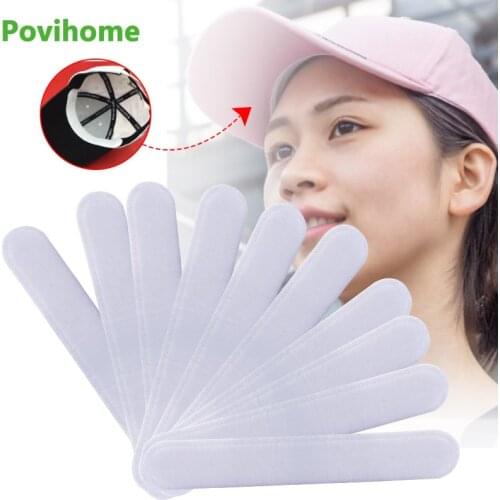 10pcs White/Black Hat Anti Sweat Pads Disposable Absorbing Sweat Deodorants Stickers Anti Perspiration Cap Stick Anti-dirty Pad