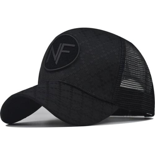 2021 New Lattice NF Embroidery Baseball Caps for Men Women Outdoor Fishing Hat Cotton Breathable Mesh Cap Male Summer Sun Hats