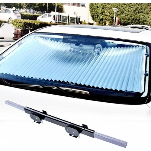 46-65CM Retractable SUV Truck Car Front Windshield Sunshade Rear Window Parasol UV Protection Curtain