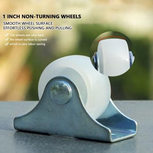 8pcs Furniture Fixed Casters Small One-Way Wheel Furniture Plastic Directional Wheel Safe Rollers Furniture Hardware Accessories