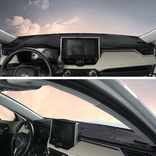 For RAV4 2020 Accessories Car Dashboard Mat Sunshade Shading Pad Heat Insulation Sunscreen Mat Flannel Car Styling