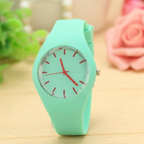 Men Watch Women Cream Color Ultra-thin Fashion Gift Silicone Strap Leisure Watch Geneva Sport Wristwatch Womens Jelly Watches