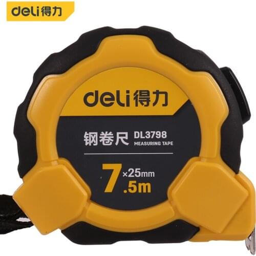 Deli Rubber Plastic Steel Tape Measure Tape Measure Precision Durable Measuring Ruler Tape Precise Retractable Flexible