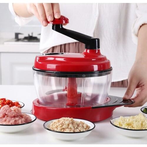 Meat grinder household hand-held vegetable mixer hand crusher stuffing machine small artifact manual vegetable chopper mangler