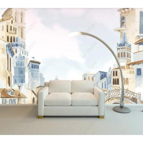 Papel de parede European town background wall 3d wallpaper mural,living room tv wall bedroom wall papers home decor
