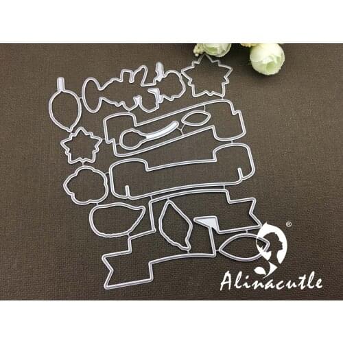 CLEAR STAMPS metal cutting dies leaf flower banner Alinacraft Scrapbook Card album paper craft roller transparent silicon stamp