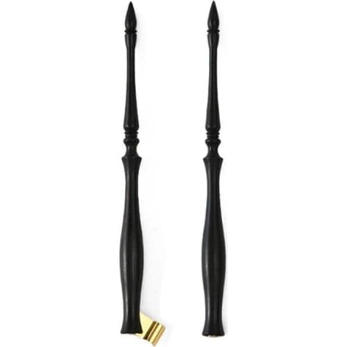 Retro English Oblique Calligraphy Dip Pen Nib Holder Handmade Antique Fountain U1JA